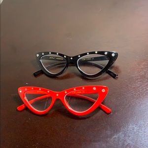 Betty Johnson.  Reading glasses